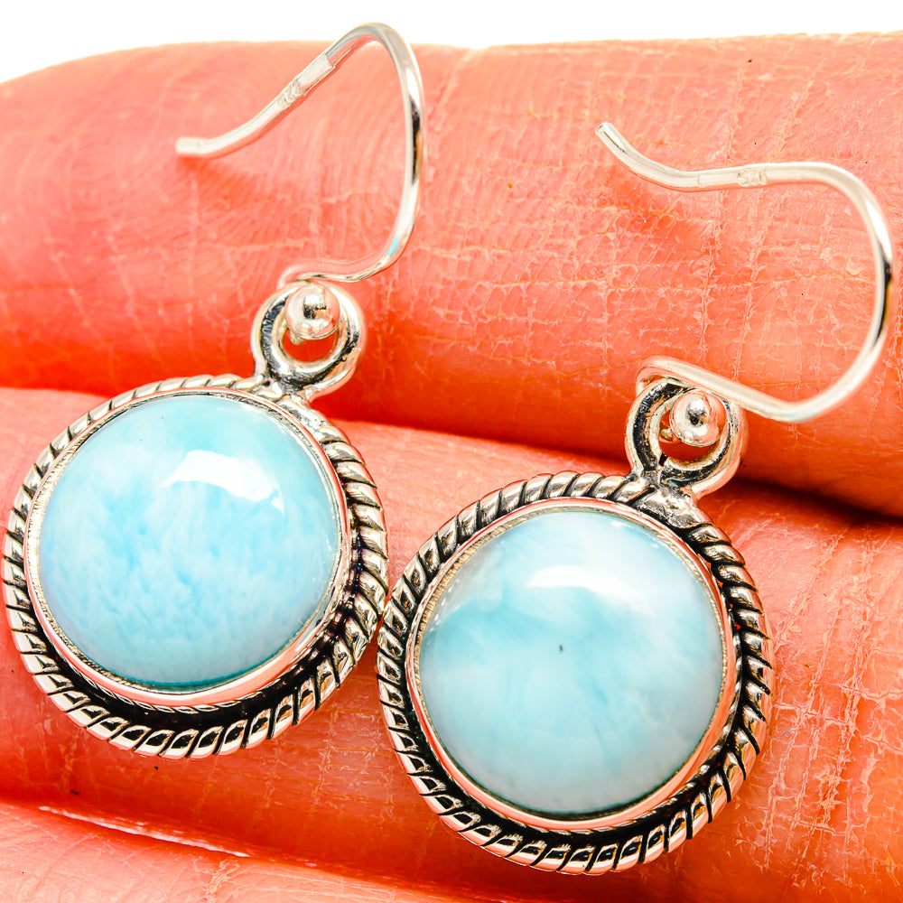 Larimar Earrings handcrafted by Ana Silver Co - EARR424497