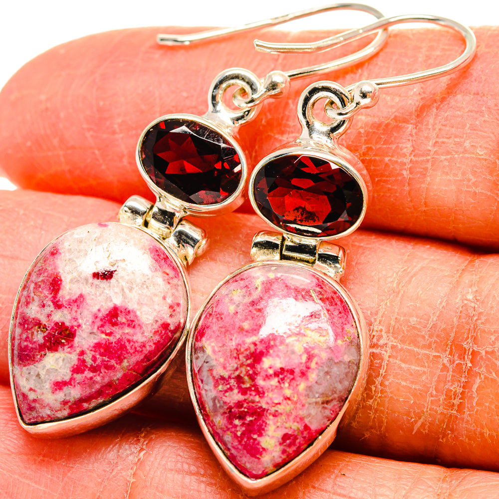 Thulite Earrings handcrafted by Ana Silver Co - EARR424507
