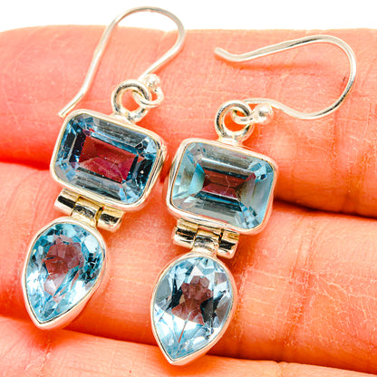 Blue Topaz Earrings handcrafted by Ana Silver Co - EARR424521