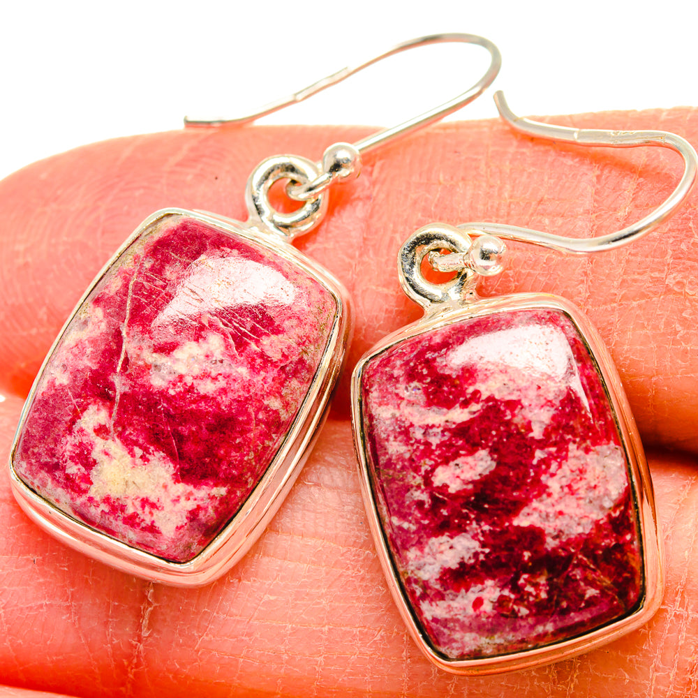 Thulite Earrings handcrafted by Ana Silver Co - EARR424523
