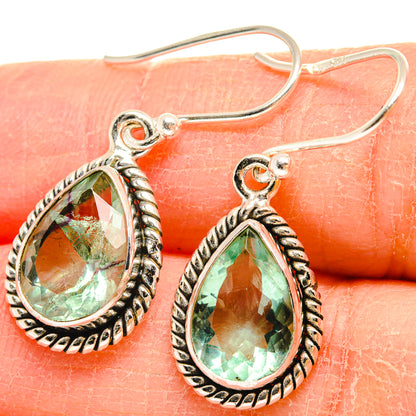 Green Fluorite Earrings handcrafted by Ana Silver Co - EARR424525