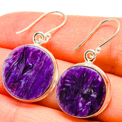Charoite Earrings handcrafted by Ana Silver Co - EARR424530