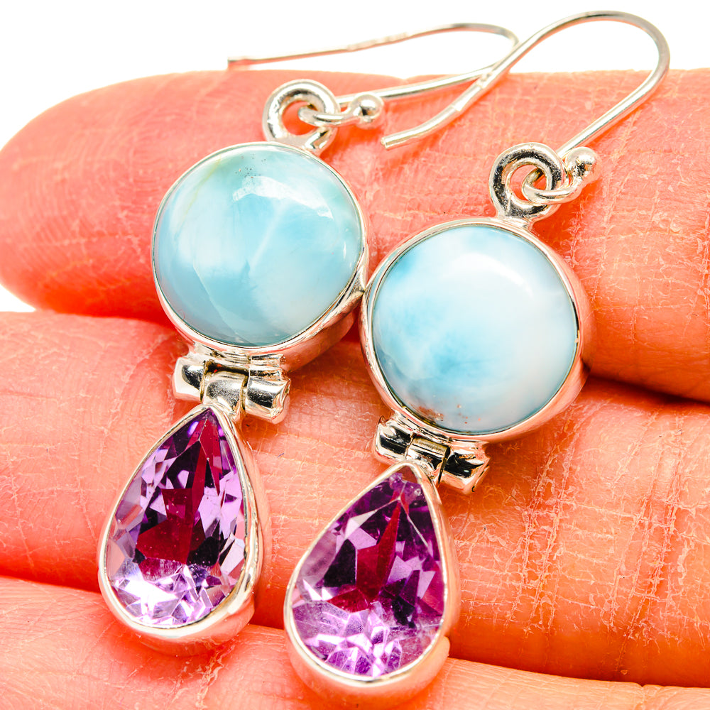 Larimar Earrings handcrafted by Ana Silver Co - EARR424531