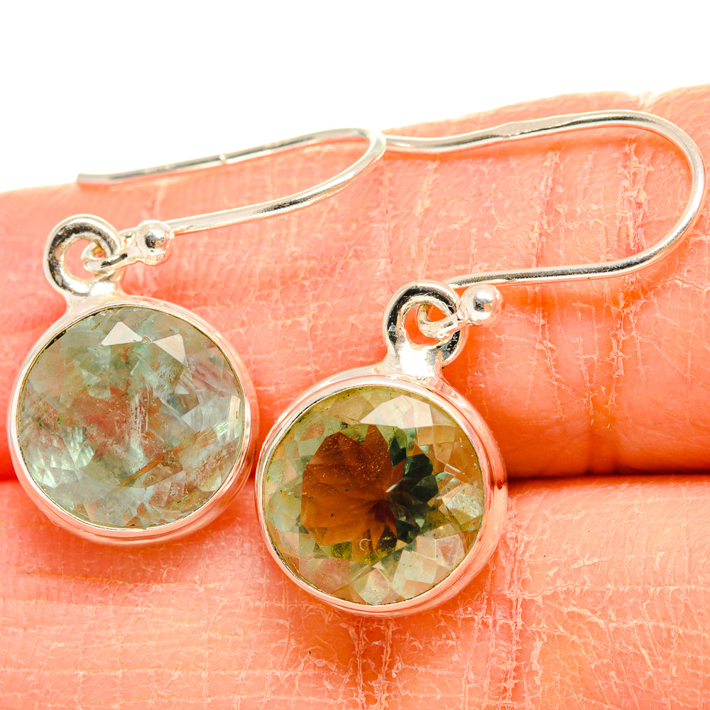 Green Fluorite Earrings handcrafted by Ana Silver Co - EARR424538