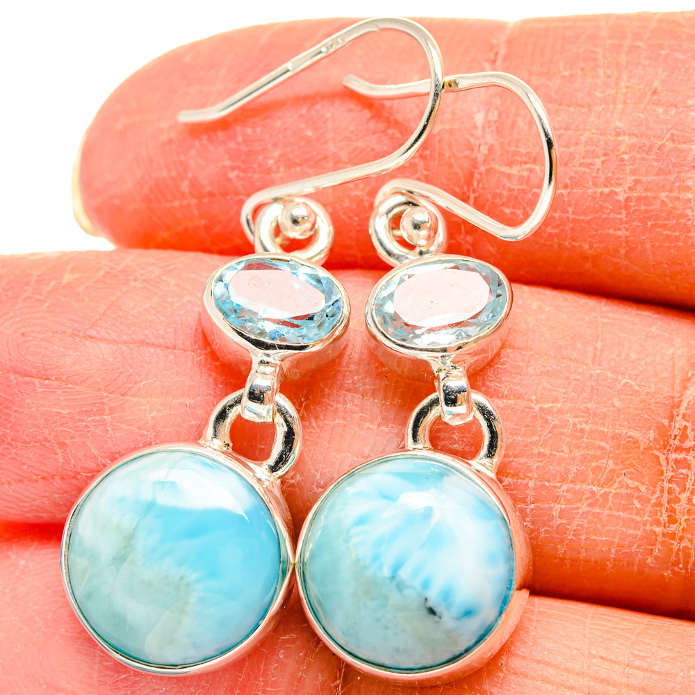 Larimar Earrings handcrafted by Ana Silver Co - EARR424543