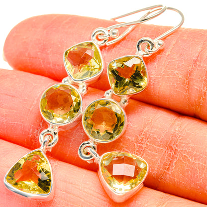 Citrine Earrings handcrafted by Ana Silver Co - EARR424548