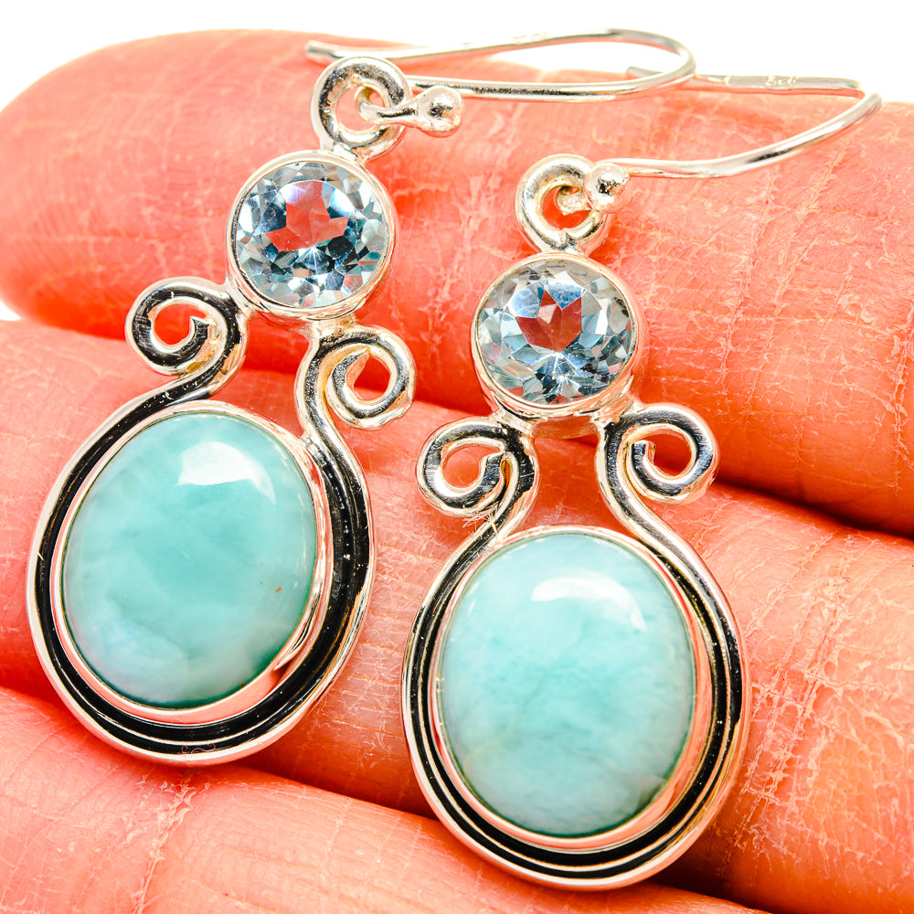Larimar Earrings handcrafted by Ana Silver Co - EARR424558