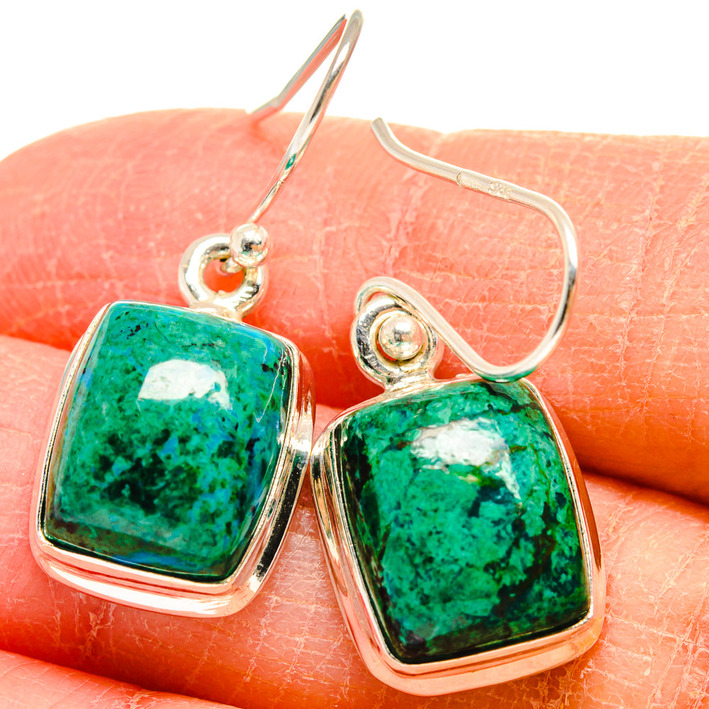 Chrysocolla Earrings handcrafted by Ana Silver Co - EARR424560