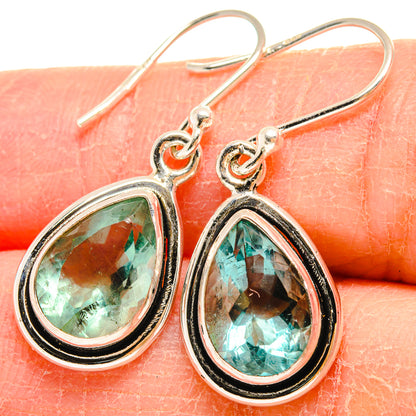 Blue Fluorite Earrings handcrafted by Ana Silver Co - EARR424573