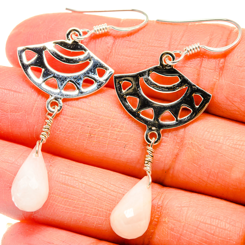 Rainbow Moonstone Earrings handcrafted by Ana Silver Co - EARR424580