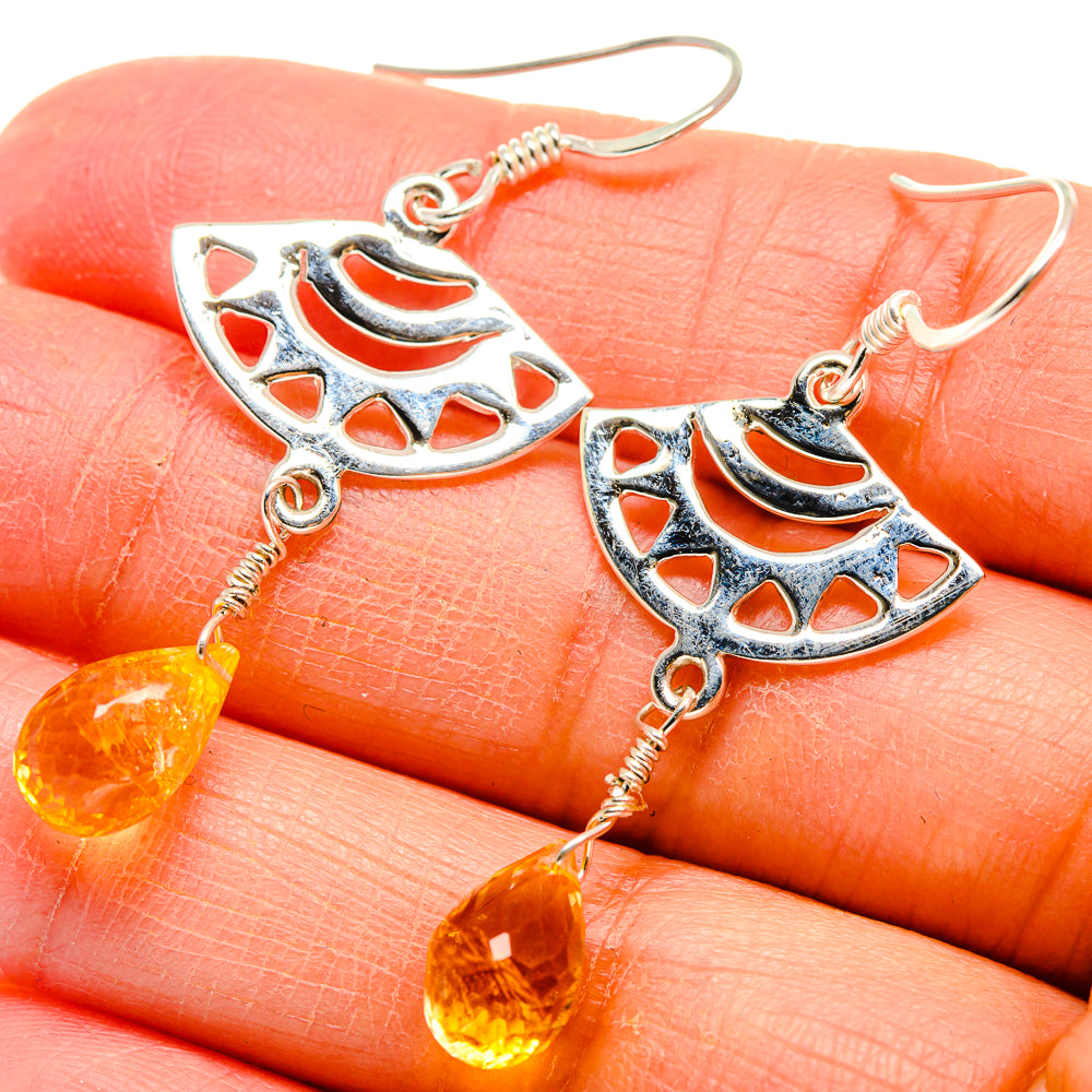 Citrine Earrings handcrafted by Ana Silver Co - EARR424584