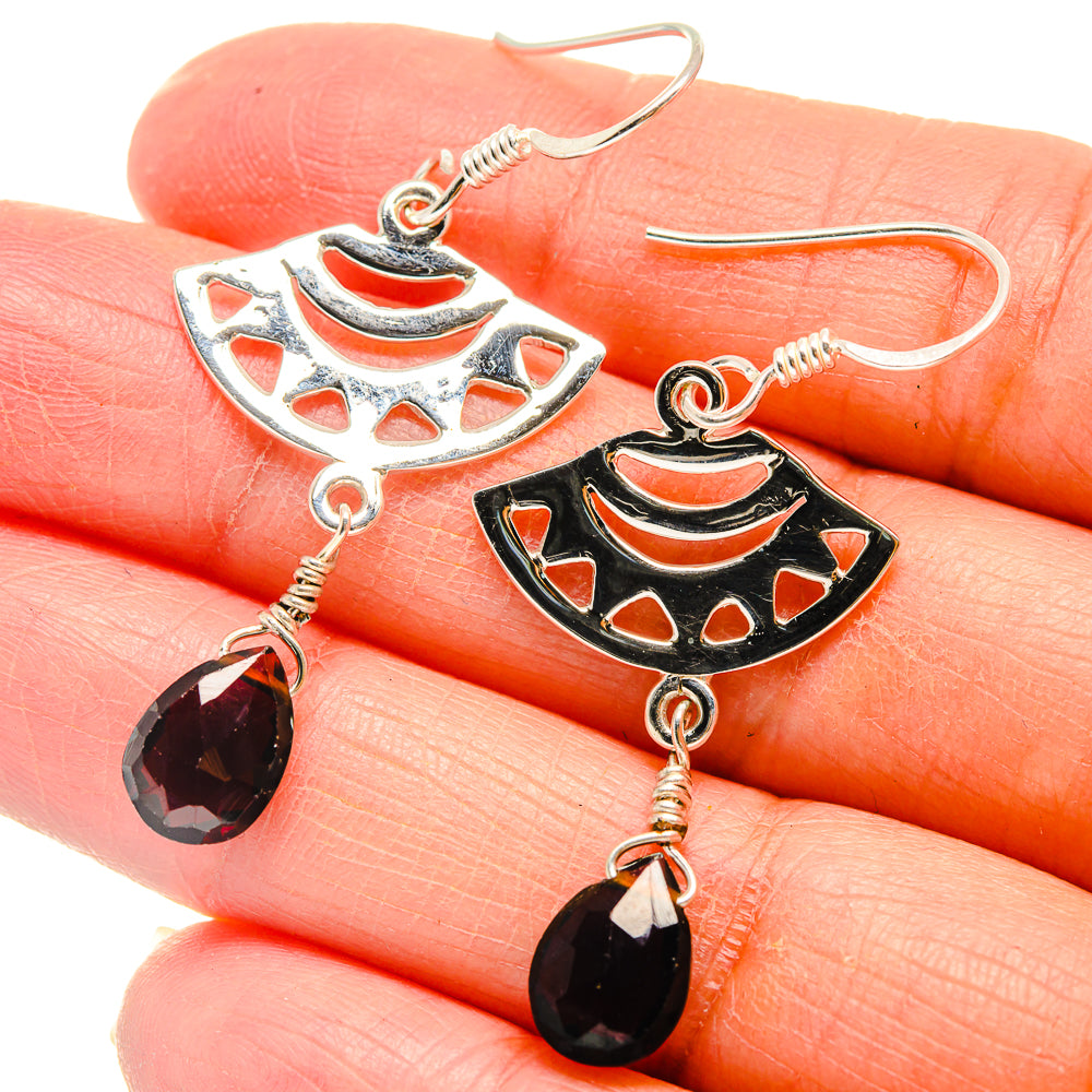 Garnet Earrings handcrafted by Ana Silver Co - EARR424590