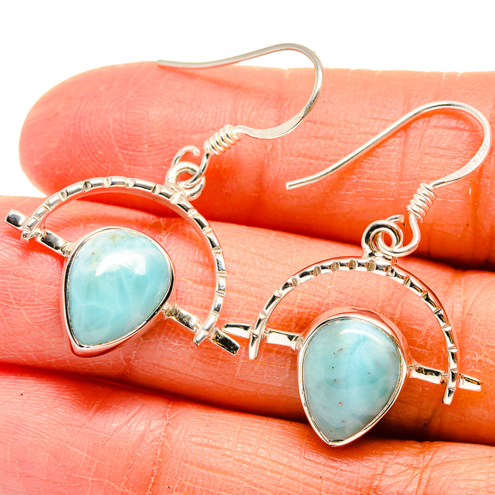 Larimar Earrings handcrafted by Ana Silver Co - EARR424597