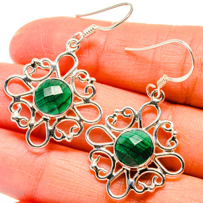 Malachite Earrings handcrafted by Ana Silver Co - EARR424600