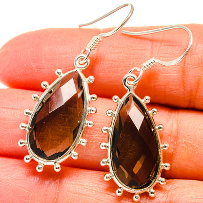 Smoky Quartz Earrings handcrafted by Ana Silver Co - EARR424602