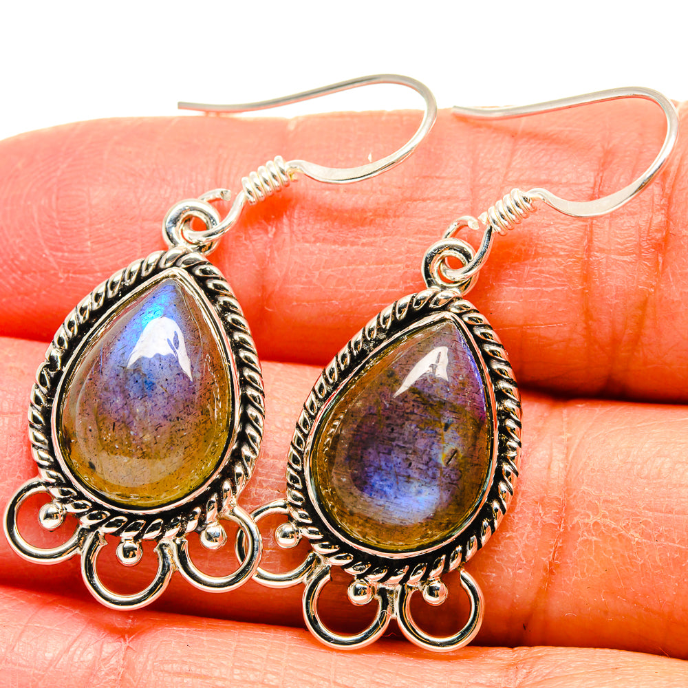 Labradorite Earrings handcrafted by Ana Silver Co - EARR424604
