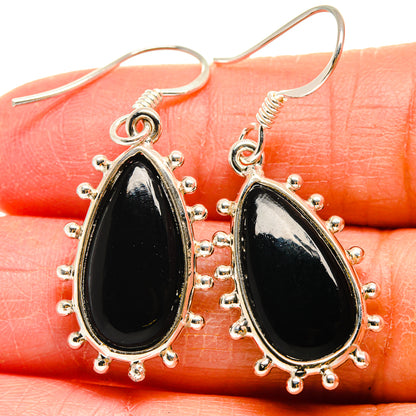 Black Onyx Earrings handcrafted by Ana Silver Co - EARR424605