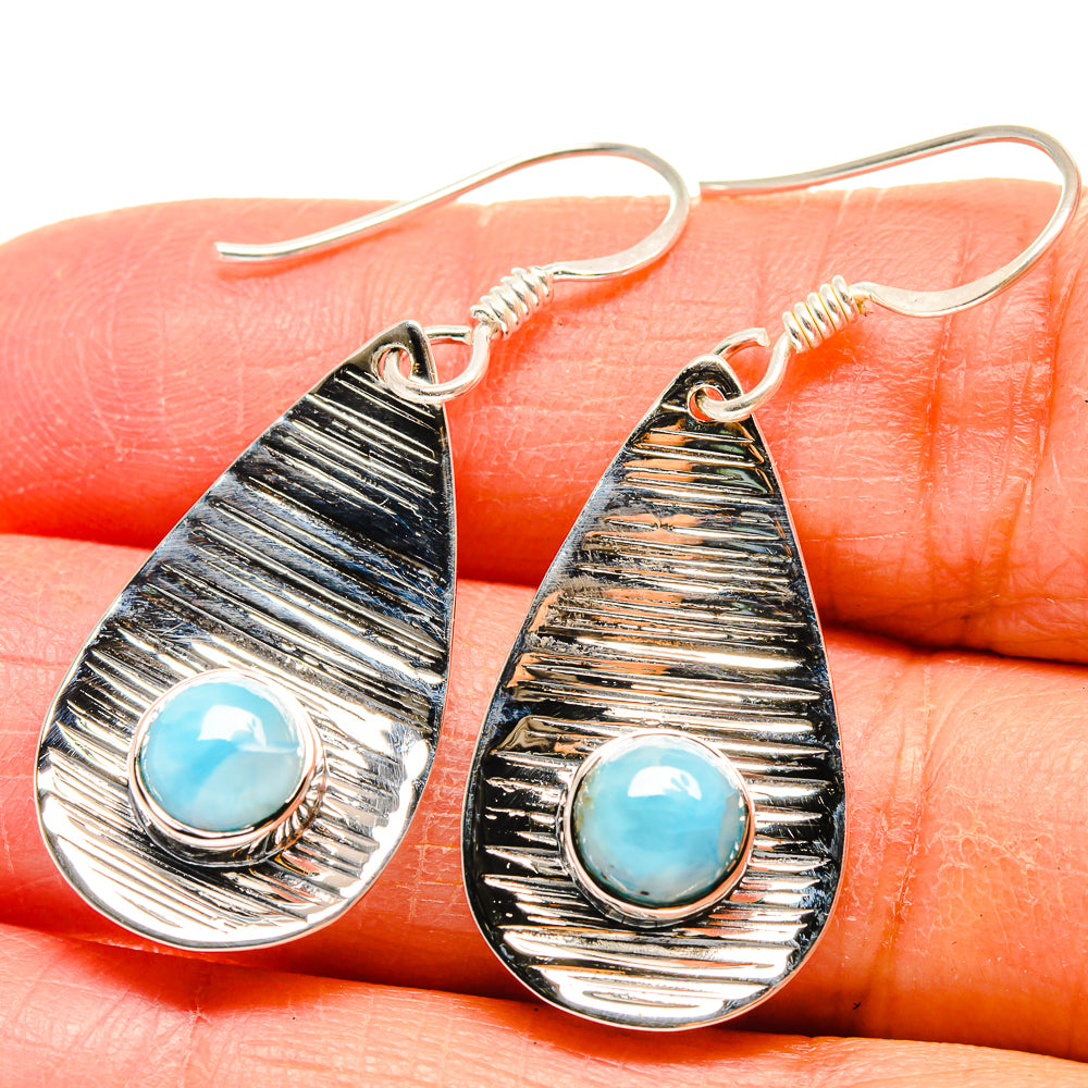 Larimar Earrings handcrafted by Ana Silver Co - EARR424614