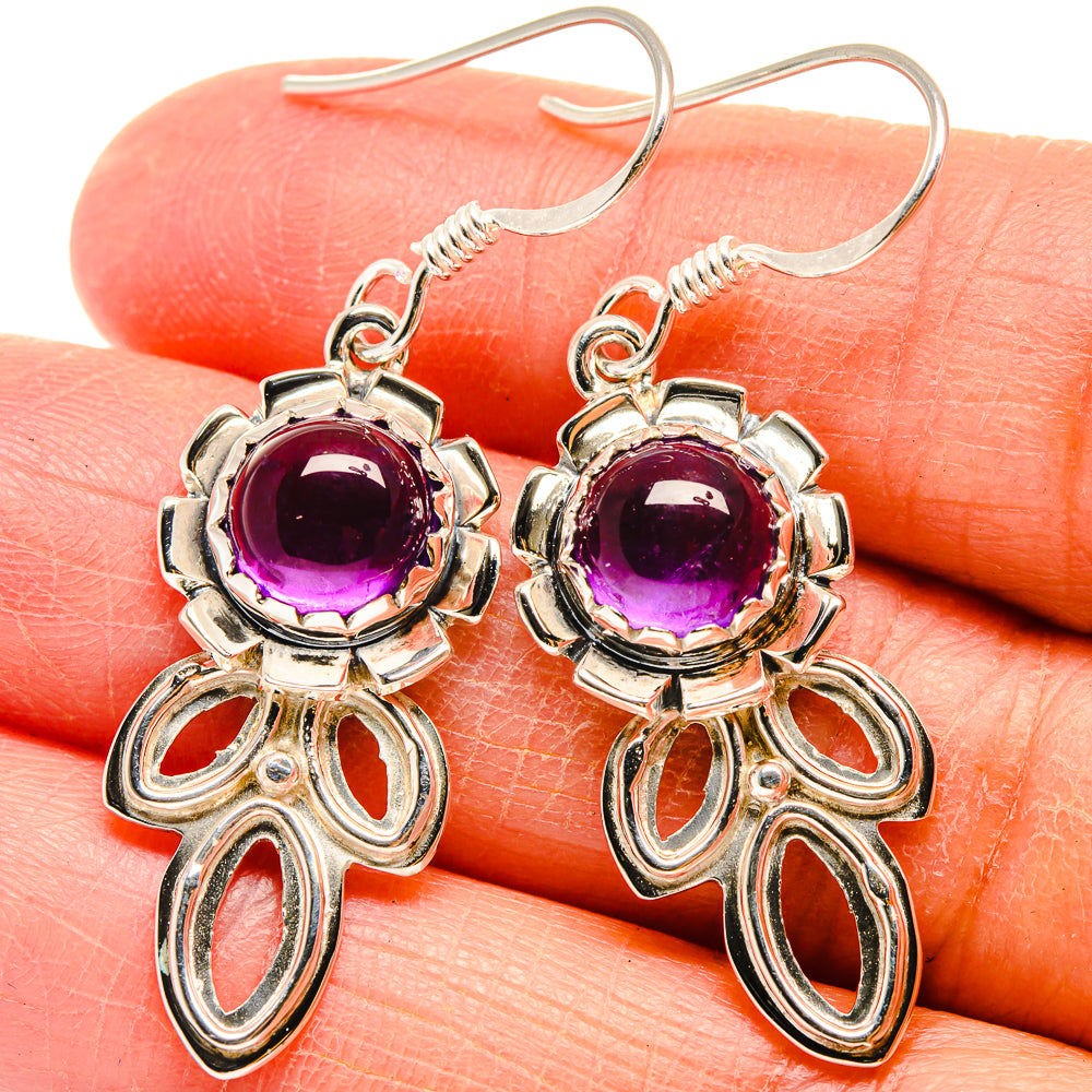 Amethyst Earrings handcrafted by Ana Silver Co - EARR424615