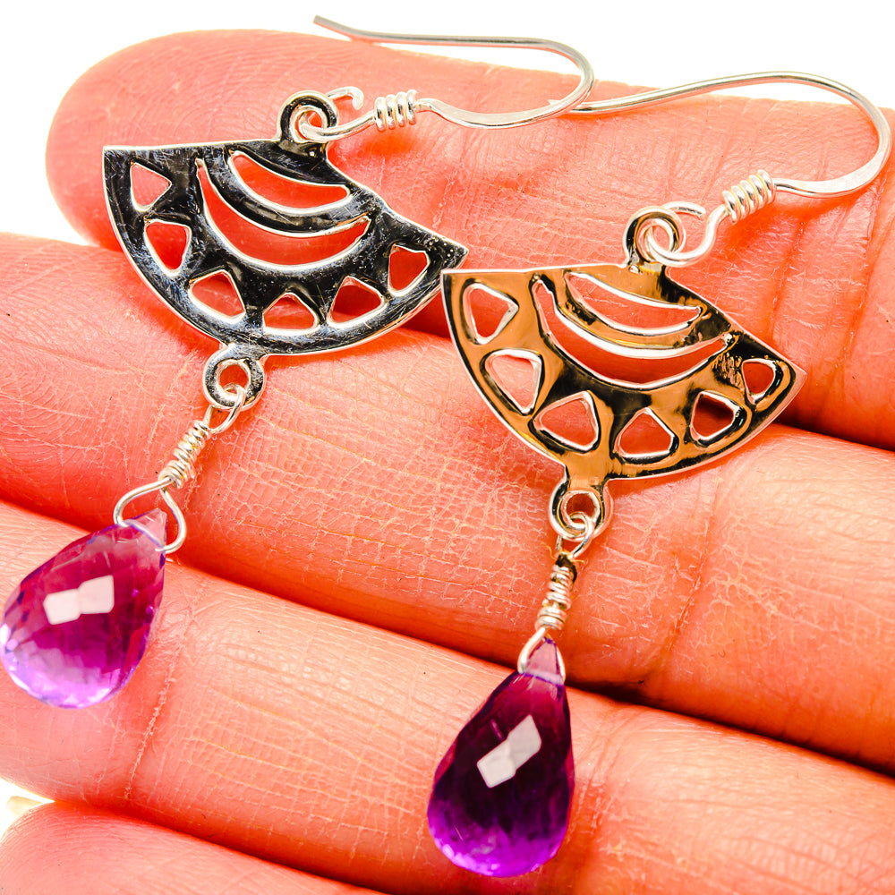 Amethyst Earrings handcrafted by Ana Silver Co - EARR424616