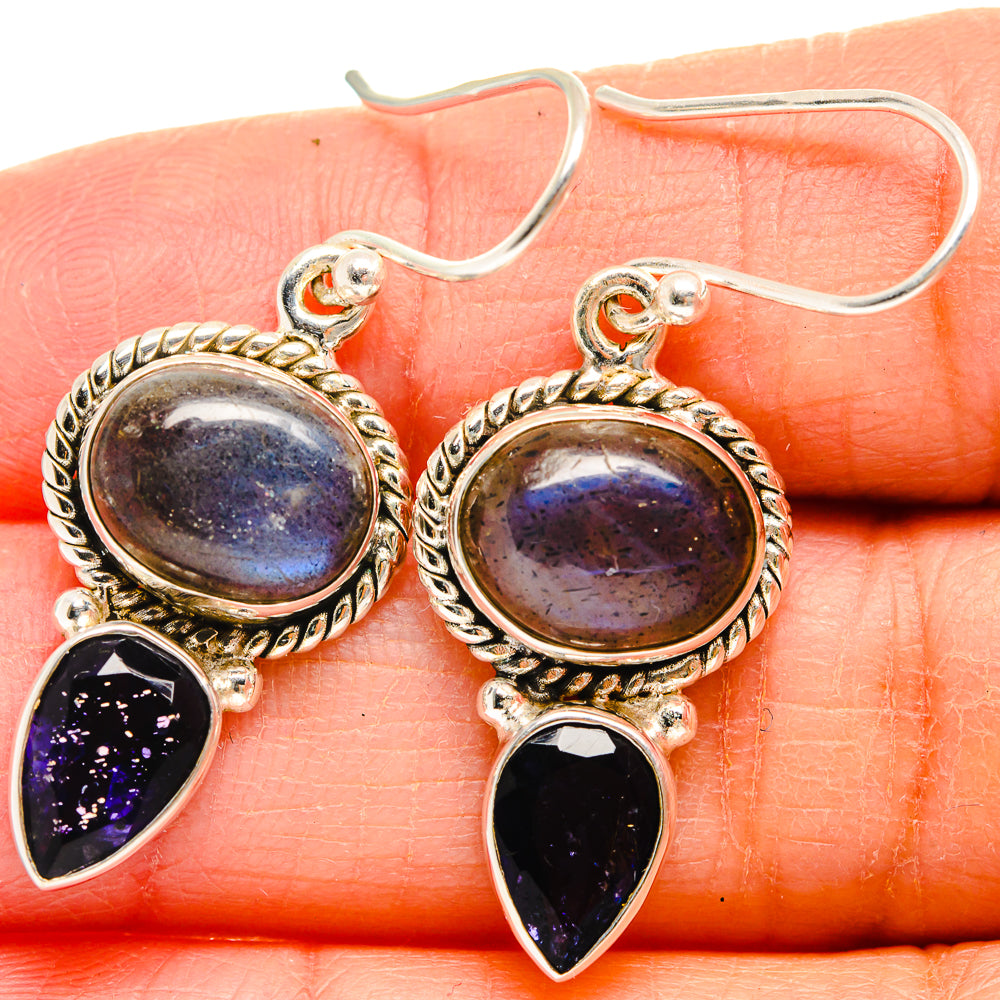 Labradorite Earrings handcrafted by Ana Silver Co - EARR424624