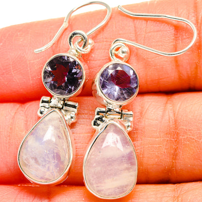 Rainbow Moonstone Earrings handcrafted by Ana Silver Co - EARR424629