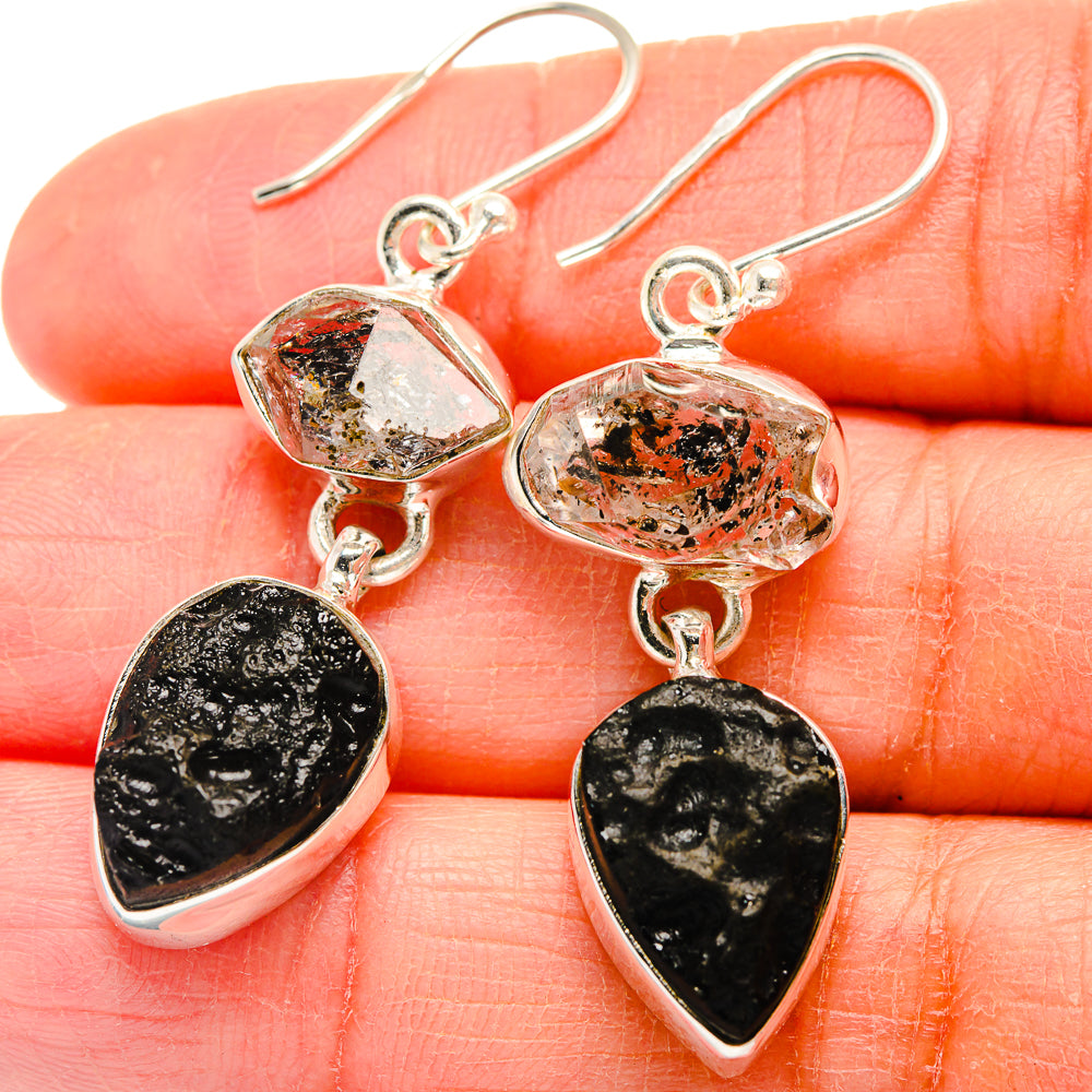 Tektite Earrings handcrafted by Ana Silver Co - EARR424634