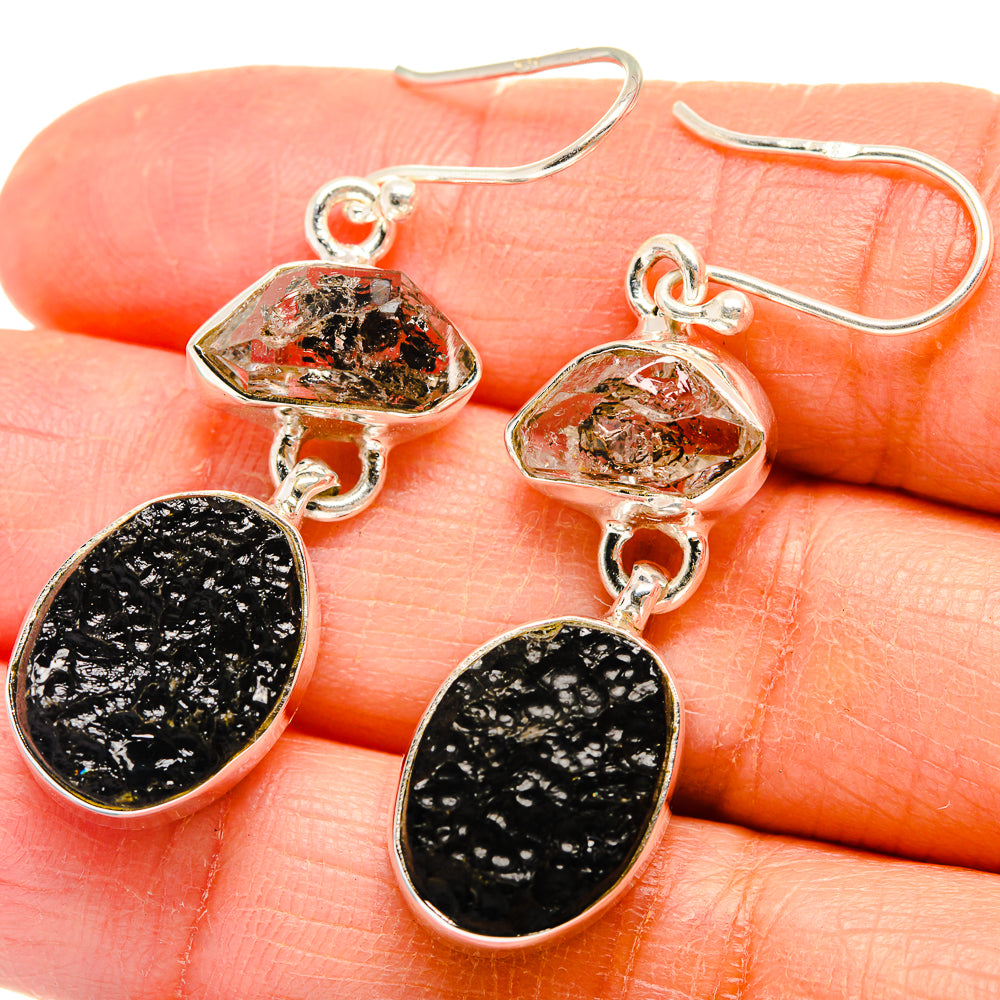 Tektite Earrings handcrafted by Ana Silver Co - EARR424644