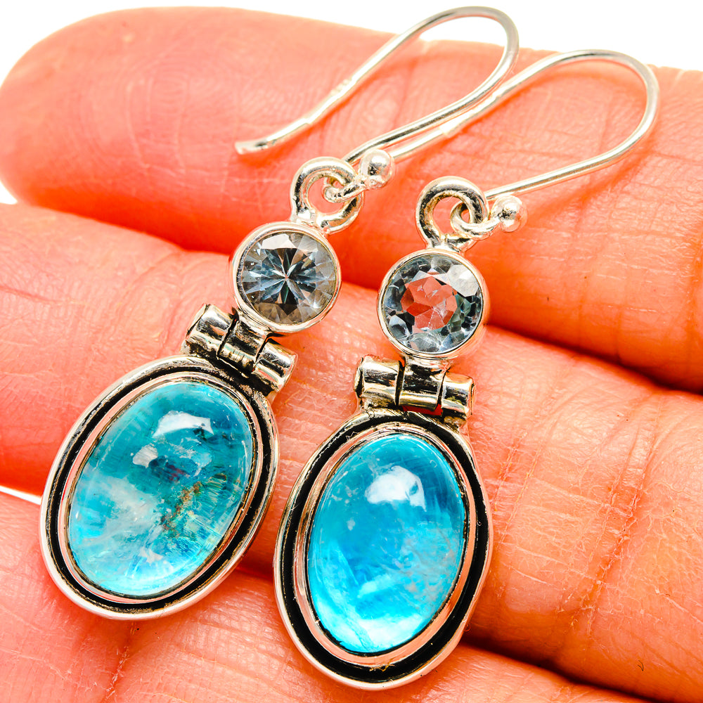 Rainbow Moonstone Earrings handcrafted by Ana Silver Co - EARR424650