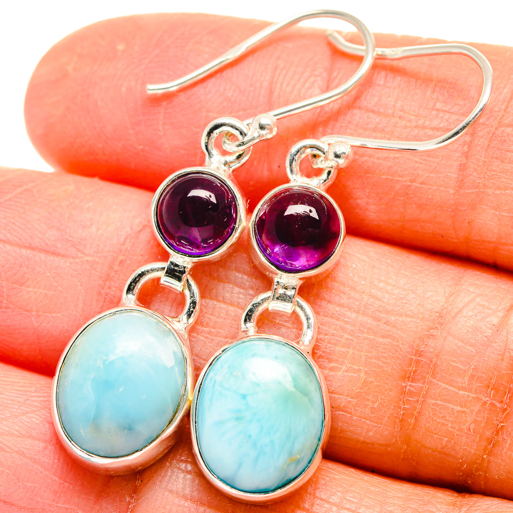 Larimar Earrings handcrafted by Ana Silver Co - EARR424651