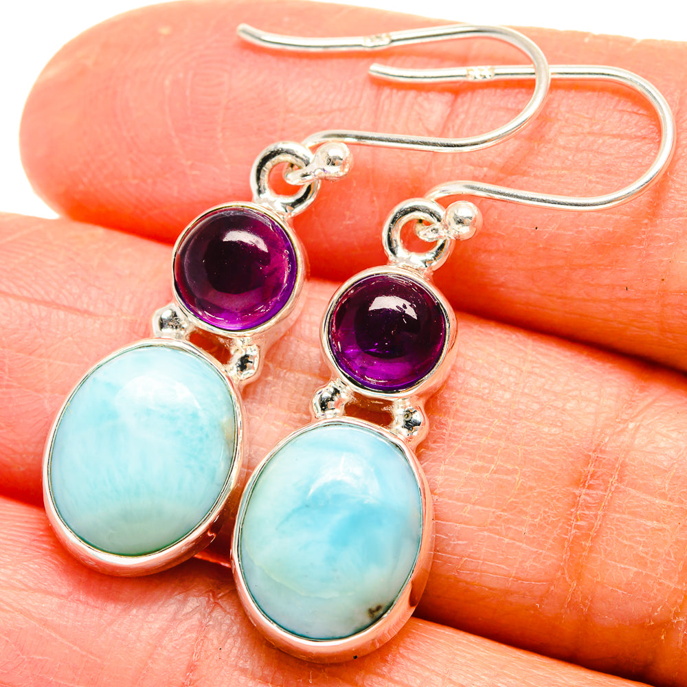 Larimar Earrings handcrafted by Ana Silver Co - EARR424660