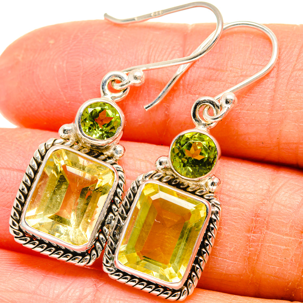 Citrine Earrings handcrafted by Ana Silver Co - EARR424662