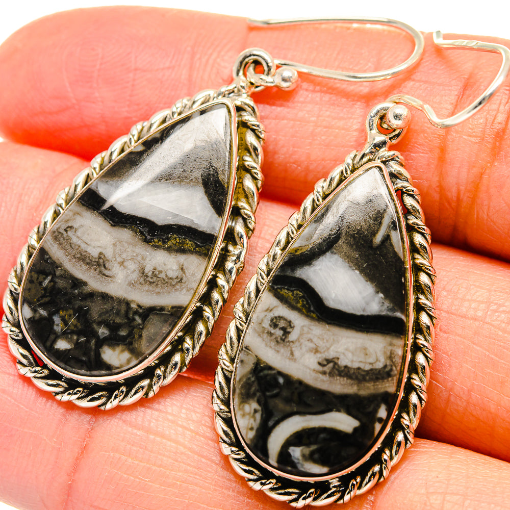 Pinolith Jasper Earrings handcrafted by Ana Silver Co - EARR424675