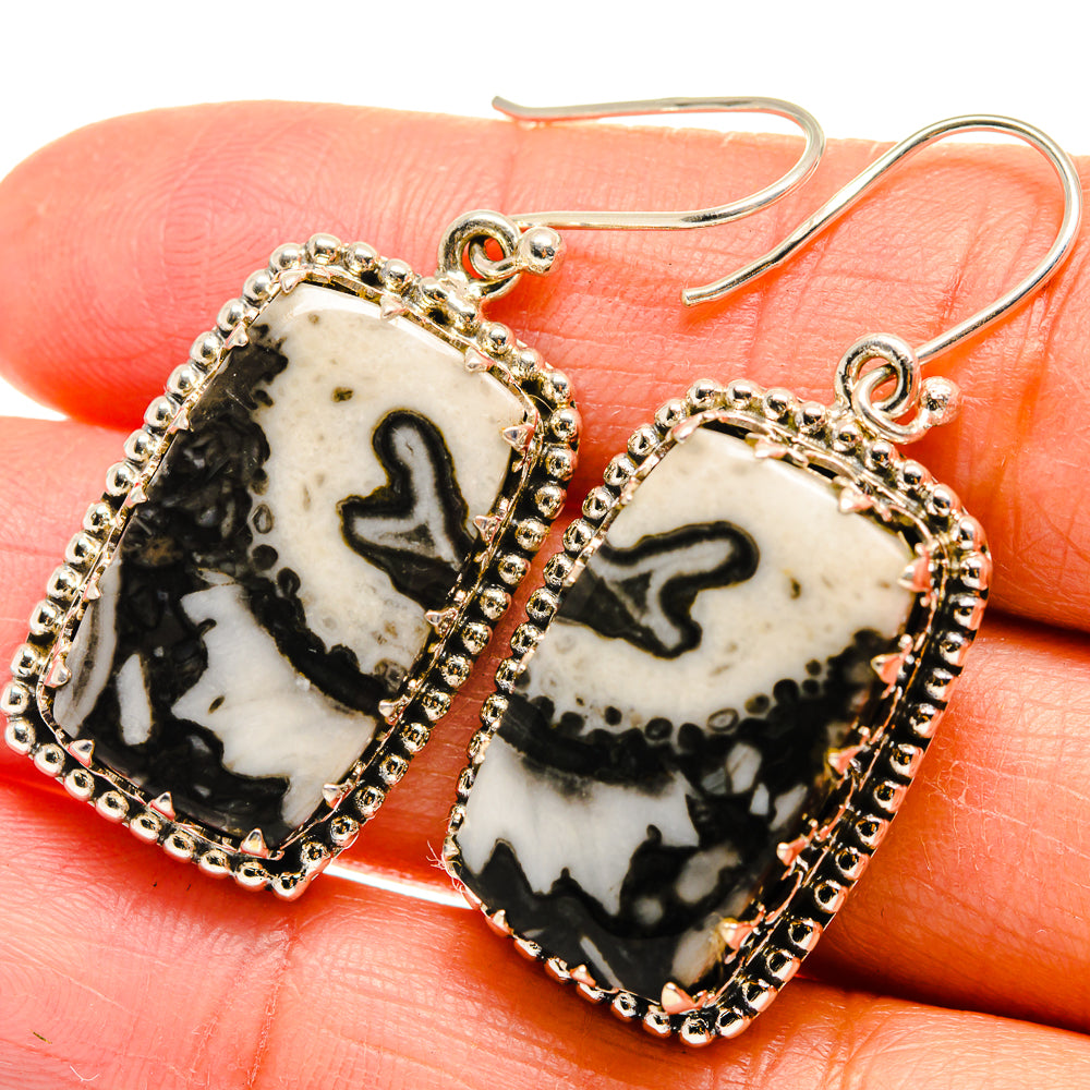 Pinolith Jasper Earrings handcrafted by Ana Silver Co - EARR424683