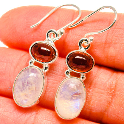 Rainbow Moonstone Earrings handcrafted by Ana Silver Co - EARR424721