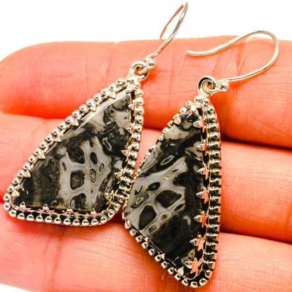 Pinolith Jasper Earrings handcrafted by Ana Silver Co - EARR424741