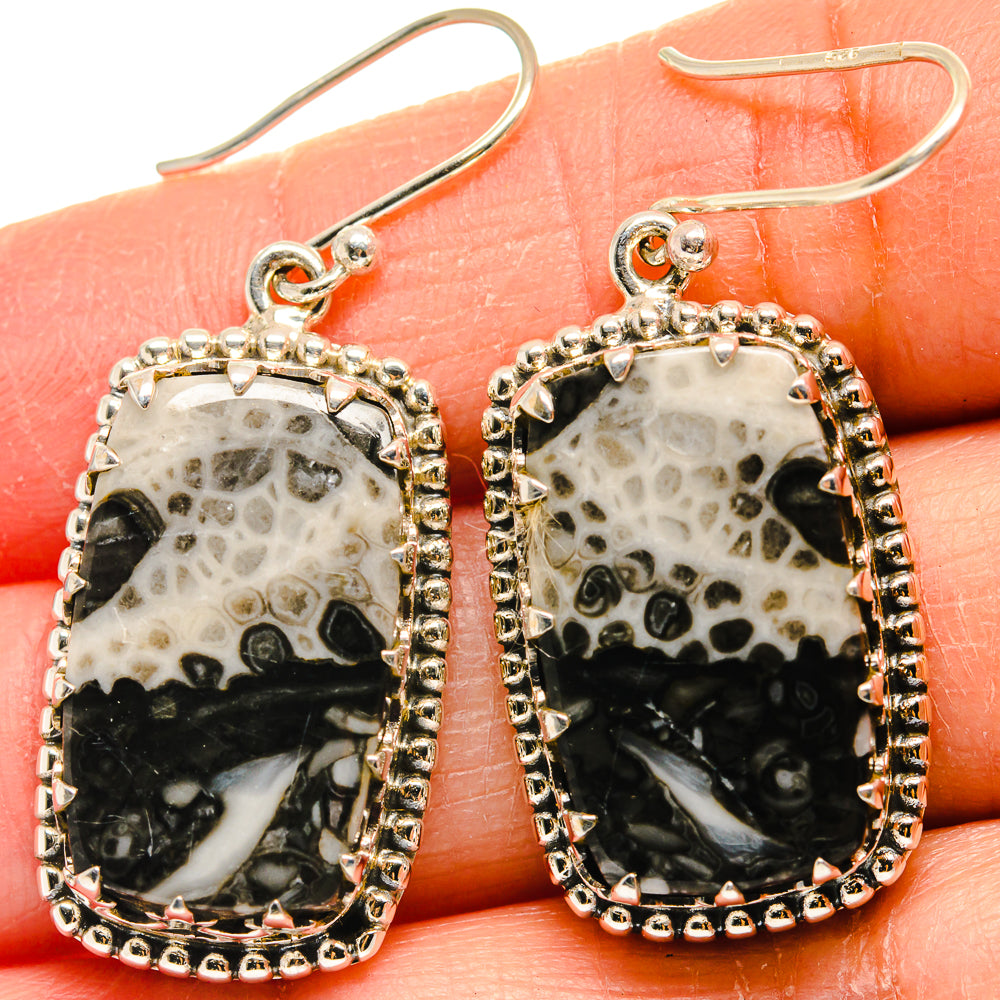 Pinolith Jasper Earrings handcrafted by Ana Silver Co - EARR424742