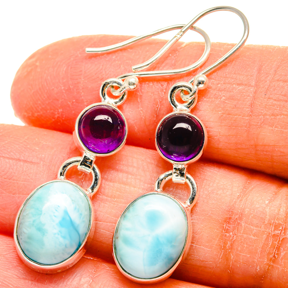 Larimar Earrings handcrafted by Ana Silver Co - EARR424743