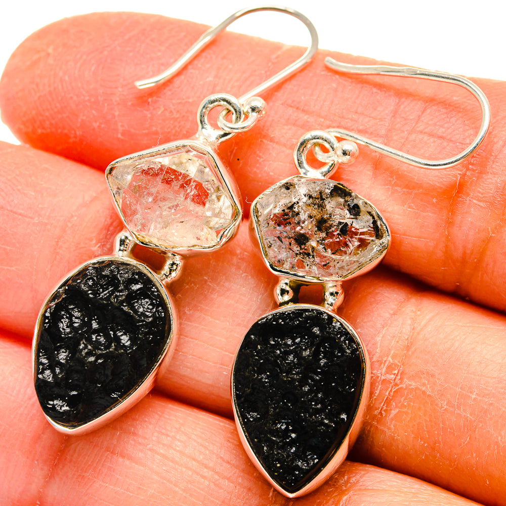 Tektite Earrings handcrafted by Ana Silver Co - EARR424752