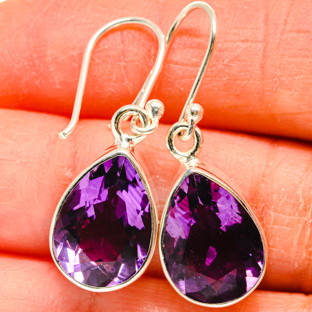 Amethyst Earrings handcrafted by Ana Silver Co - EARR424754