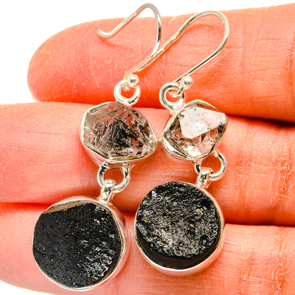 Tektite Earrings handcrafted by Ana Silver Co - EARR424765