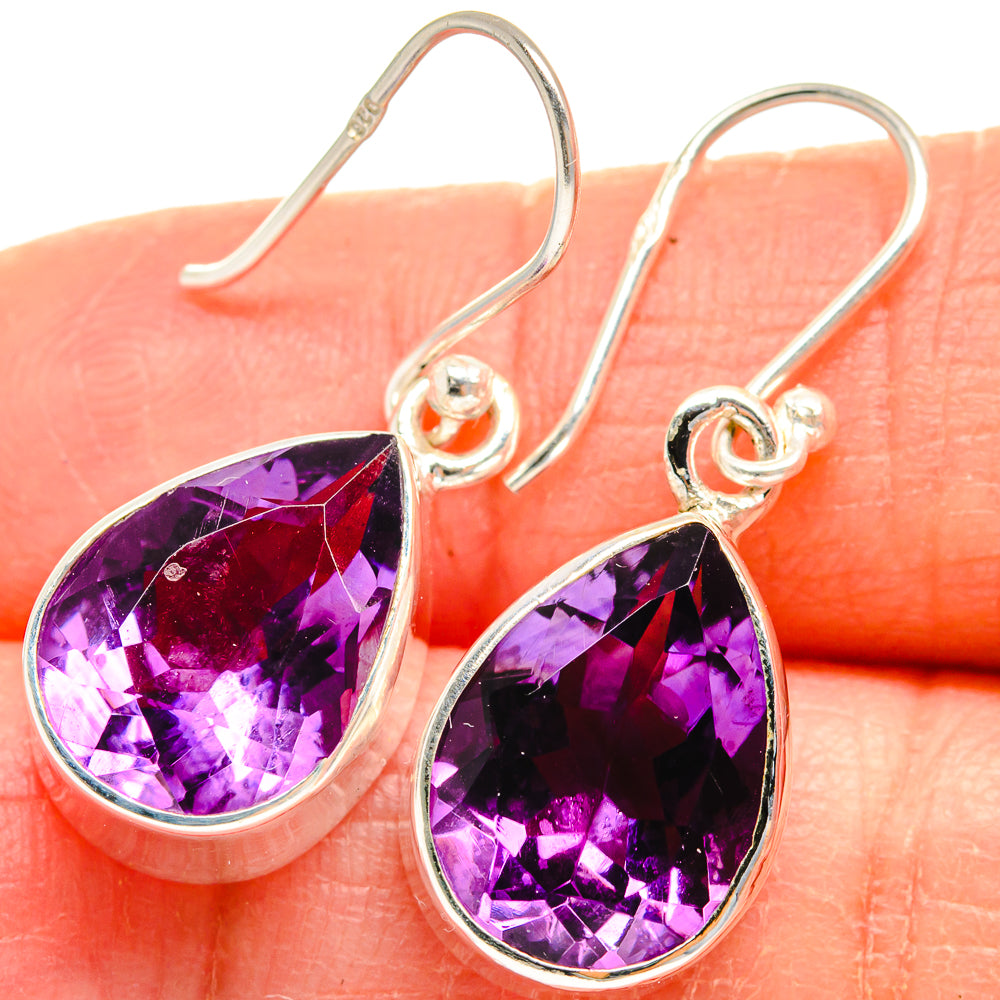 Amethyst Earrings handcrafted by Ana Silver Co - EARR424773