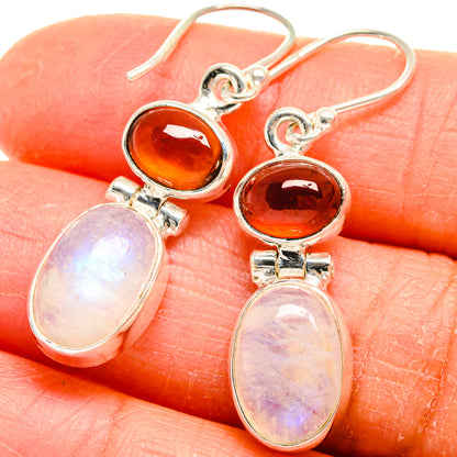 Rainbow Moonstone Earrings handcrafted by Ana Silver Co - EARR424774