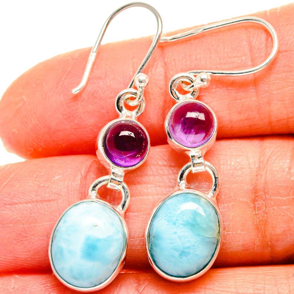 Larimar Earrings handcrafted by Ana Silver Co - EARR424790