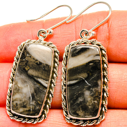 Pinolith Jasper Earrings handcrafted by Ana Silver Co - EARR424791