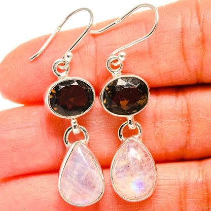 Rainbow Moonstone Earrings handcrafted by Ana Silver Co - EARR424792
