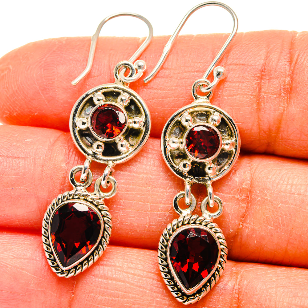 Garnet Earrings handcrafted by Ana Silver Co - EARR424795