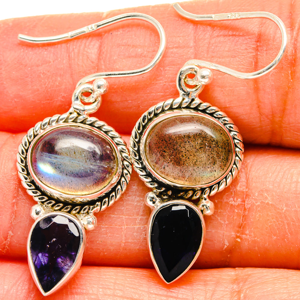 Labradorite Earrings handcrafted by Ana Silver Co - EARR424805
