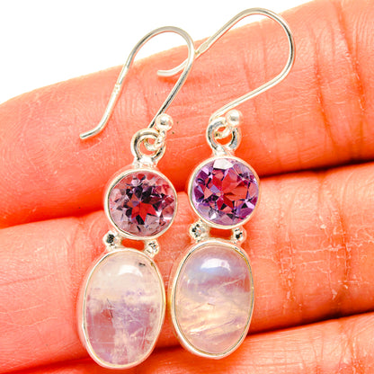 Rainbow Moonstone Earrings handcrafted by Ana Silver Co - EARR424811