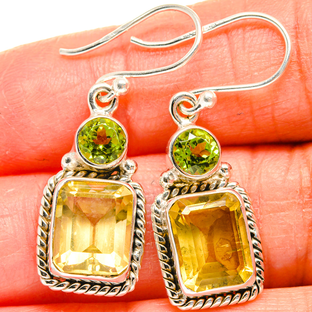 Citrine Earrings handcrafted by Ana Silver Co - EARR424815